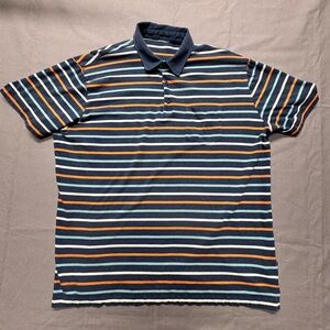 Vintage Patagonia Polo Shirt with Orange and White Accents